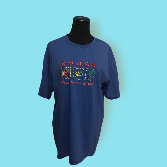 Aruba One Happy Island. Embroidered tee. Size XXL. - Picture 2 of 3